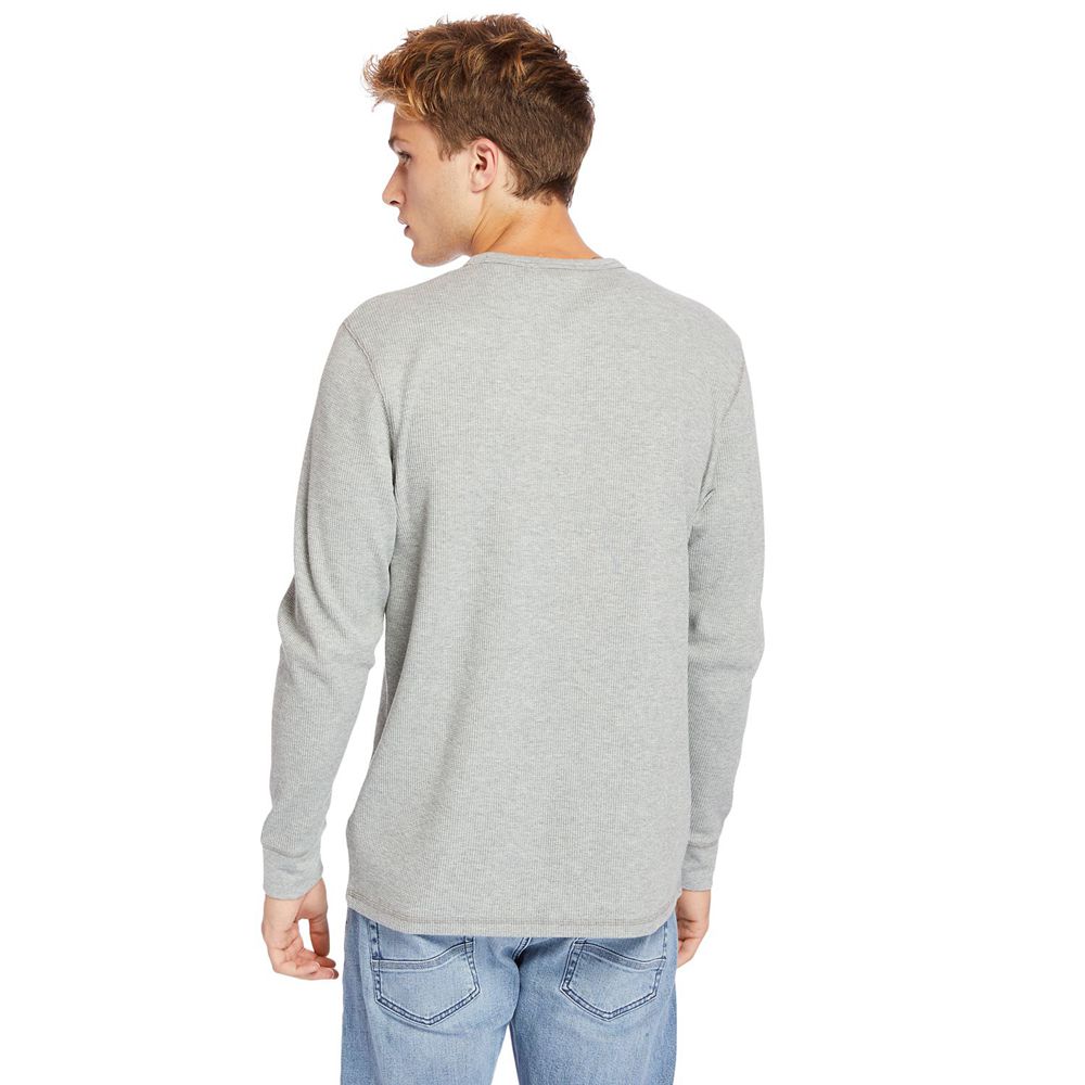 Camisa Timberland Hombre Wharf River Waffle-Knit Crewneck Gris - Chile FIJ-145896